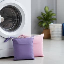 2-Pack Waterdichte Herbruikbare Reiswaszakken met Rits en Handvat voor Zwemkleding, Strandhanddoeken en Luiers - Ideaal voor Sport en Reizen — thumbnail 2