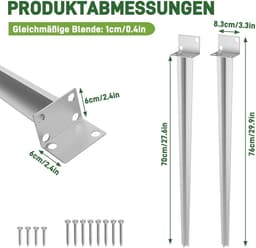 Grondanker Huls - Paalhouder Grondmof - Tuinconstructies Plaatsen - Zonder Beton - 60 x 700mm - Zilver — thumbnail 5