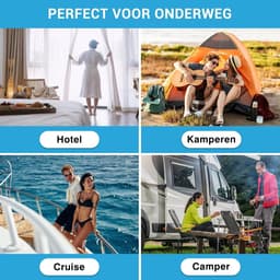 SnelShoppen - Portable Waszak Zwart - Compact en Lichtgewicht Reistas voor Camping, Backpacking en Op Reis - Ideaal voor Schoon Kleding en Vakanties — thumbnail 4