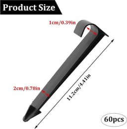 SnelShoppen - 60 Stuks Zwarte Plastic Grondankers 11.2cm - Tuin- en Irrigatiebeugels voor Tuinen, Gazons, Straatranden en Planten — thumbnail 5