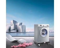 Wasmachine Onderstel - Verrijdbare Basis - Apparaten Verplaatsen - Met Remwielen - 40-56 cm - Zwart