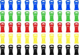 50 stuks sokkenklemmen wasmachine en droger, haken sokken wassen organizer mini wasknijpers sokkenhouder organiseren bewaren drogen voor strandhanddoek, badhanddoek tapijt kleding (veelkleurig — thumbnail 3