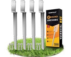Grondankers voor schommels - 4x53 cm - 5 mm dik staal - waterdicht en roestvrij - ShopVlot