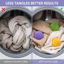 Wasballen voor wasmachine, 15 stuks, wasbal tegen klitten en rimpels, herbruikbare wasballen van pvc voor - ShopVlot — thumbnail 2