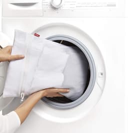 Wasnetjes met ritssluiting - Wit - 30 x 40 cm - Herbruikbaar wasnetje van sterk materiaal - Voor bescherming van kleding in wasmachine en droger — thumbnail 2