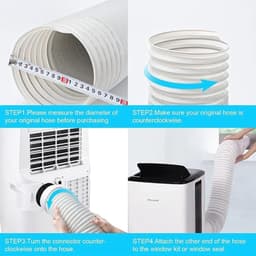 Airconditioningslang Verlenging 2 Meter – Ø 150 mm Binnen / 150 mm Buiten – Inclusief Adapter – Afvoerslang voor Mobiele Airco – Flexibele Airco Afvoerslang — thumbnail 4