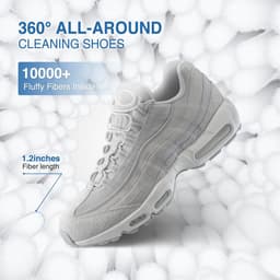 Dailygoods- Schoenenwaszak 2Pcs - Waszak voor Sneakers - Waszak met Verstelbare Schoenspanners - Herbruikbare Waszak - Waszak met Verborgen Ritssluiting - Wit — thumbnail 3