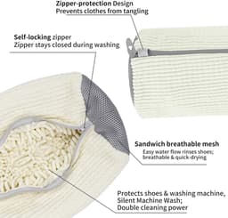 Dailygoods - Dikke Waszakken voor Wasmachine - Herbruikbare Waszakken met Ritssluiting — thumbnail 5