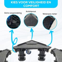 Dailygoods- Wasmachine Verhoger XL 500KG Capaciteit - Verstelbare Meubelroller - Multifunctioneel - Wasmachinebasis - 8 Poten/4 Wielen - Maximale Stabiliteit — thumbnail 4