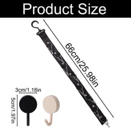 Dailygoods- Poppen Organizer 66 cm - Hangende Knuffeldierketting - 8 Metalen Clips - 2 Extra Haken - Stof/Plastic - Voor Organiseren Speelgoed - Knuffelorganizer — thumbnail 3