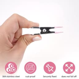 Dailygoods- Wasknijpers 50 Stuks - Roestvrij Stalen Klemmen - Antislip Metalen Wasknijpers - Kleine Klemmen voor Kleding - Corrosiebestendig - 2,5 × 5,5 cm — thumbnail 5