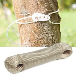 Dailygoods- Waslijn 50 Meter - UV-bestendig - Stabiele Staaldraad - Onderhoudsvriendelijk - Reiswaslijn - Transparant PVC - Wasdraad — thumbnail 2