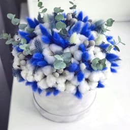 Gedroogde bloemen, pampasgras, bloemen, konijnenstaart, pampasgras, decoratief blauw gras, gedroogd blauw pampasgras, natuurlijke pampasgras, voor woondecoratie, tafel — thumbnail 5