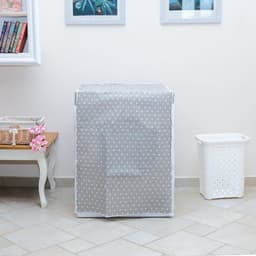 Afdekking voor wasmachine en wasdroger voor binnen, waterdichte afdekking met ritssluiting, stofbescherming, voor gebruik binnenshuis, 62 x 58 x 85 cm — thumbnail 5