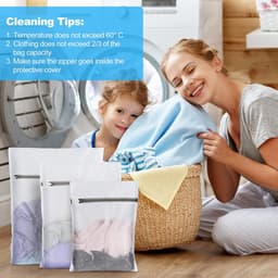 Waszakken voor wasmachine, 7-delige set, waszakken, met ritssluiting, voor beha, reizen, ondergoed, sokken, truien, overhemden — thumbnail 2