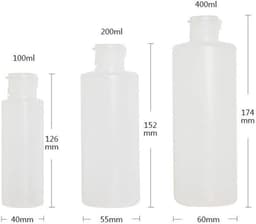 3 STKS 200 ML Plastic Tube Fles Clear Lege Reizen Flip Cap Fles Knijpbare en Hervulbare Reiscontainer voor Shampoo Body Wash Toner Lotion Vloeibare Gezichtsreiniger Toiletartikelen, Transparant, 200 — thumbnail 2
