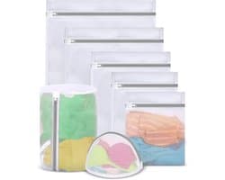 Waszakken Groot, 7 Stuks Wasnetten voor Wasmachine, Grote Waszakken | Laundry Bag, Wasnetten Groot met Ritssluiting, Waszak in Verschillende Maten, voor Beha, Sokken, Ondergoed, Babykleding