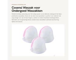 Waszak met rits - Waszak voor ondergoed - Waszak voor sokken - Waszakken groot - Set van 3 - Roze katoen
