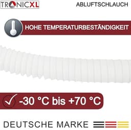 PVC Afvoerslang - Ventilatieslang Afzuigkap - Lucht Afvoeren - Flexibel maar Stabiel - 3 meter 100 mm - Wit — thumbnail 3