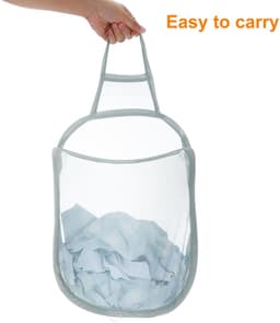 Dailygoods - 2 Pack Hangende Waszakken - Vouwbare Mesh Wasmand met Haken voor Vuile Kleding — thumbnail 2