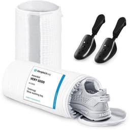 Schoenenwaszak 2Pcs - Waszak voor Sneakers - Waszak met Verstelbare Schoenspanners - Herbruikbare Waszak - Waszak met Verborgen Ritssluiting - Wit — thumbnail 1