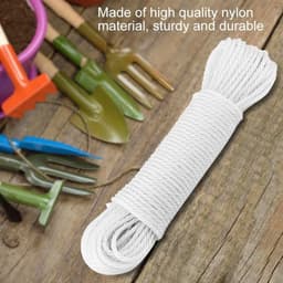 20m Nylon Touw Lijnen Koord Waslijn Huis Tuin Kamperen Buiten (Wit) — thumbnail 3