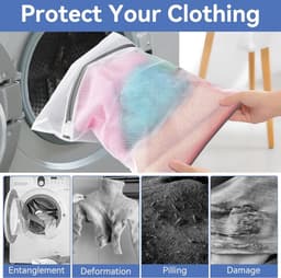 Set van 4 wasnetten voor wasmachine met verborgen ritssluitingen, robuust en duurzaam, waszak voor overhemden, beha's, sokken, ondergoed, babykleding (30 x 40 cm) — thumbnail 5
