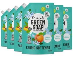 Marcel's Green Soap Wasverzachter Navulling - Perzik & Jasmijn - 6 x 750ml - 180 wasbeurten