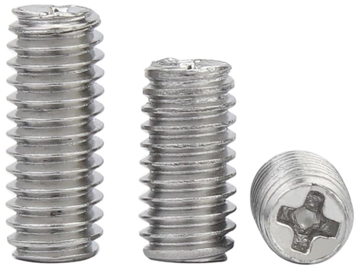 Solidchoice- Madenschroeven M2,5 x 2,5 mm - 100 Stuks - Roestvrij Staal - Pinschroeven - Bevestigingselementen - Schroefdraadpennen — afbeelding 1