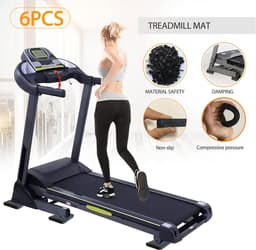 VHV - Trillingsdempers wasmachine - Anti-trillingsvoetjes - Wasmachine mat - Geluidsdempend - Antislip - Schokabsorberend - Voor wasmachine, droger en fitnessapparaten - Set van 6 - 10 x 10cm - Zwart plus blauw — thumbnail 3