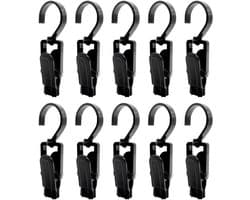 Towel clips 10 stuks - grote plastic klemmen - 360° draaibaar - ideaal voor binnen en buiten - ShopVlot