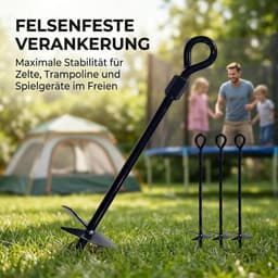 Grondanker 37 cm - Heavy duty koolstofstaal - Spiraalvormig - Weerstaat sterke wind - ShopVlot — thumbnail 3