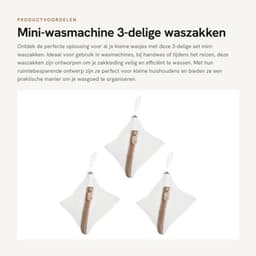 Waszakken 3-delig - Mini Waszakken - Ruimtebesparend Ontwerp - Voorkomt Schade - Robuuste Constructie - Voor Wasmachine - Wasnet — thumbnail 4