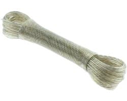 Waslijn van 20 meter – flexibel en sterk met stalen kern – duurzaam – geschikt voor tuin, buiten, camping, reizen en balkon