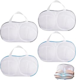 SnelShoppen - Pack van 4 Ondergoed Wasnetten voor de Wasmachine, Ondersteuning voor Bh's, Robuuste Netten voor Ondergoed, Bescherming voor Lingerie, 3 — thumbnail 1