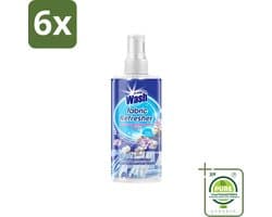 At Home - Wash - Textielverfrisser - Fresh Cotton - Neutraliseert Onaangename Geuren - 300 ml - Voordeelverpakking - 6 stuks - Textielverfrisser - Katoengeur