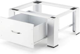 Wasmachine verhoger - Opbouwmeubel lade - Ergonomisch Wassen - 250 kg belastbaar - 55 x 63 x 33 cm - Wit — thumbnail 1