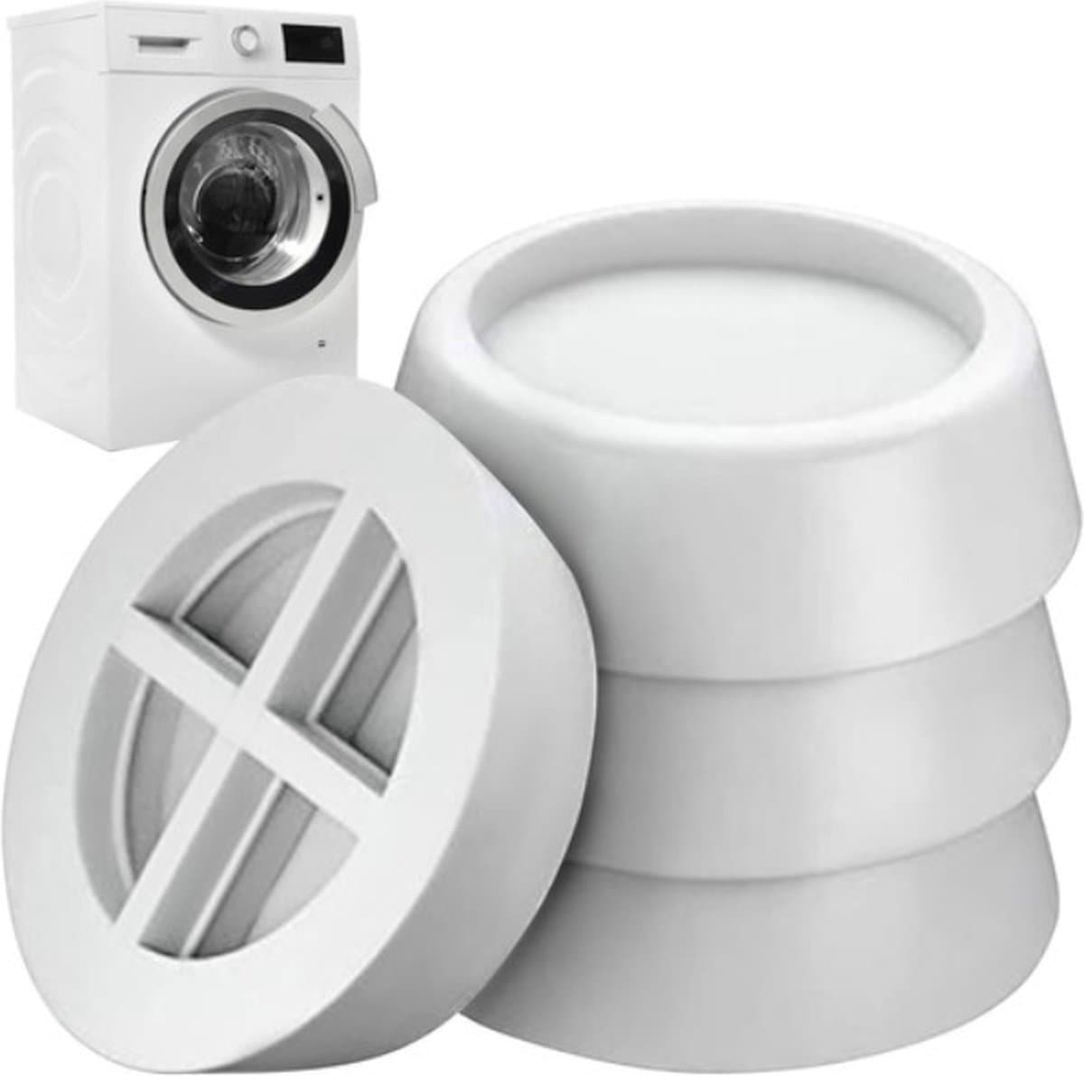 Trillingsdempers voor Wasmachine en Droger 4 stuks - Anti Trilling / Vibratie Dempers Pads Verhoger - Antislip Rubber Pootjes Extra Dik — afbeelding 1