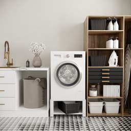 Wasophoogte® Wasmachine verhoger - Wasmachine opbouwmeubel - Wasmachine sokkel - 31cm hoog - Wit - Universeel — thumbnail 2