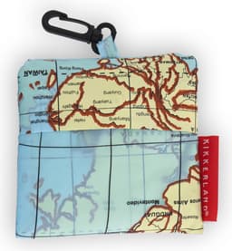 Kikkerland Waszak - Wereldkaart print - Voor je vuile was - Laundry bag - Travel accessoire - 17x10 cm — thumbnail 3