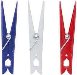 Wasknijpers mandje/zakje - met koord en karabijnhaak - D16 x H 18 cm - inclusief 36 wasknijpers — thumbnail 3