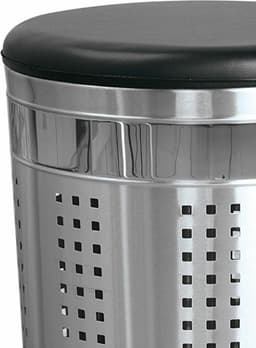 MSV Wasmand Dubai- 2x - rvs metaal - zwarte deksel - 46 liter compartiment - 35 x 60 cm — thumbnail 5