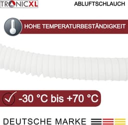 TronicXL PVC afvoerslang - 100 mm - 6 m - voor uw droger, airconditioning, toe en afvoerlucht installatie en meer - 4 inch - universeel — thumbnail 2