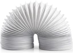 Nedis PVC Luchtafvoerslang - 100 mm - 6.00 m - Geschikt voor: Luchtventilatie / Wasdrogers - Wit — thumbnail 1