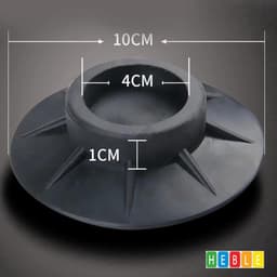*** Trillingsdempers wasmachine – Set van 8 stuks – Extra dik - Voetjes wasmachine & droger - Wasmachine demper – Anti trillings / vibratie dempers pads – Antislip rubber – Trillingsmat – Antislipmat - Schokdempers wasmachine - van Heble® *** — thumbnail 3