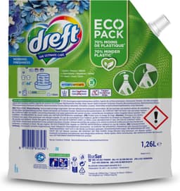 Dreft Vloeibaar Wasmiddel Ochtendfris Navulverpakking 28 Wasbeurten - 6 x 1,26 liter - Voordeelverpakking — thumbnail 2