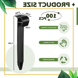 Grondharingen 100 stuks - irrigatiesysteem grondankers - druppelbewatering - steunpalen - 16 mm slang — thumbnail 1
