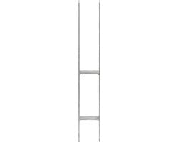 vidaXL - Grondankers - 2 - st - 8x6x60 - cm - gegalvaniseerd - staal - zilverkleurig — thumbnail 2