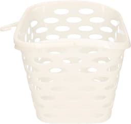 Plasticforte Wasknijpers ophang mandje aan haak - 26 x 15 x 21 cm - creme wit - kunststof — thumbnail 2
