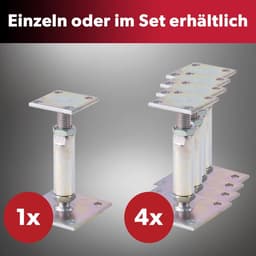 4x Siwitec U-vormige paalsteunen, in hoogte verstelbaar, hoogte: 150-190 mm, paaldikte: 71-161 mm, U-profiel staal, gegalvaniseerd, voor schroefmontage, diklaags gepassiveerd, grondanker — thumbnail 3